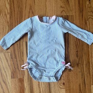 Ruffle Butts Blue and Pink Bathing Suit •12-18 months•